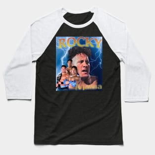 90s Bootleg Style Rocky Maivia Tribute Baseball T-Shirt